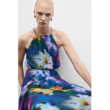 Rochie cu pliuri si imprimeu floral Nice