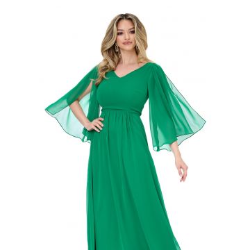 Rochie din sifon cu maneci evazate Monasque