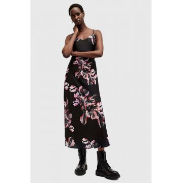 AllSaints rochie BRYONY culoarea negru, maxi, drept, W226DB