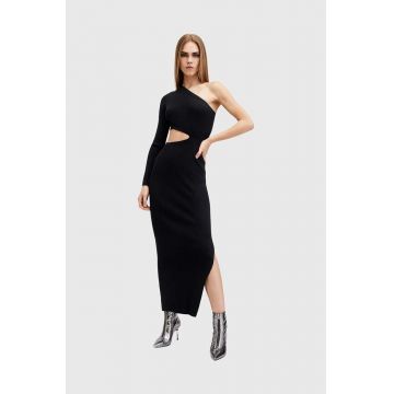 AllSaints rochie DAISY culoarea negru, maxi, mulata, W191DA