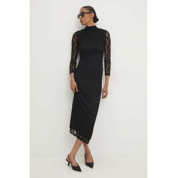 Answear Lab rochie culoarea negru, maxi, drept