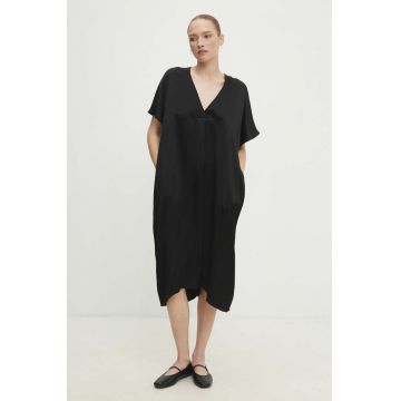 Answear Lab rochie culoarea negru, midi, drept