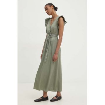 Answear Lab rochie culoarea verde, maxi, evazati