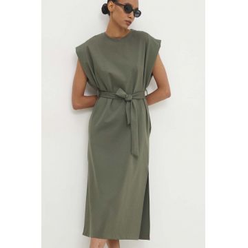 Answear Lab rochie culoarea verde, midi, drept