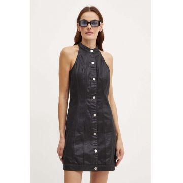 Armani Exchange rochie din bumbac culoarea negru, mini, mulata, XW000019 AF10212