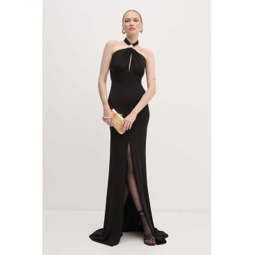 Elisabetta Franchi rochie culoarea negru, maxi, evazati, AB71747E2