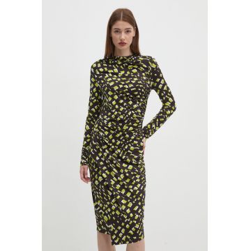 Joseph Ribkoff rochie culoarea verde, midi, mulata, 243061