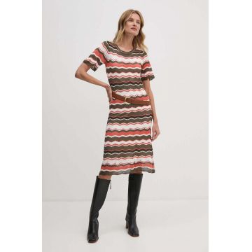 Pepe Jeans rochie HAVEN DRESS midi, evazati, PL953590