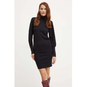 Silvian Heach rochie IKUR culoarea negru, midi, mulata, GPA24153VE