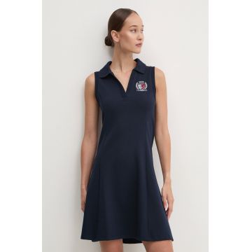 Tommy Jeans rochie culoarea albastru marin, mini, drept, DW0DW18466