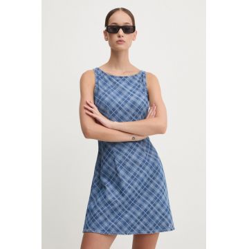 Tommy Jeans rochie jeans mini, evazati, DW0DW18458