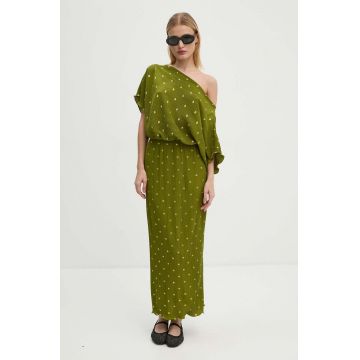 Never Fully Dressed rochie Olive Tilly Dress culoarea verde, maxi, drept, NFDDR1675