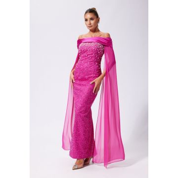 Rochie de ocazie premium Kaluda Fucsia