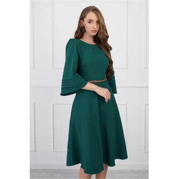 Rochie DY Fashion verde cu lant in talie