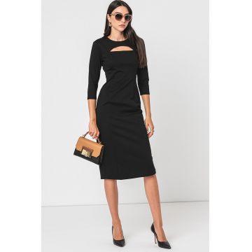 Rochie midi cu decupaj