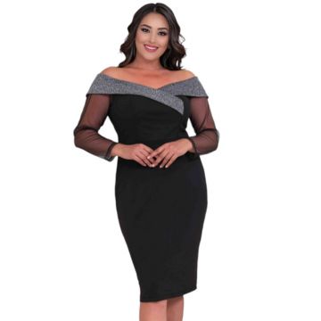 copy of Rochie de ocazie, Tatiana, culoare negru, din dantela accesorizata cu paiete 2273