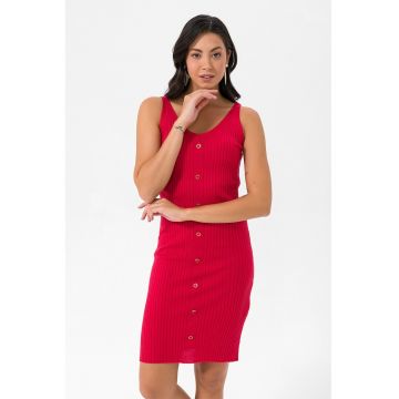 Rochie bodycon cu nasturi decorativi