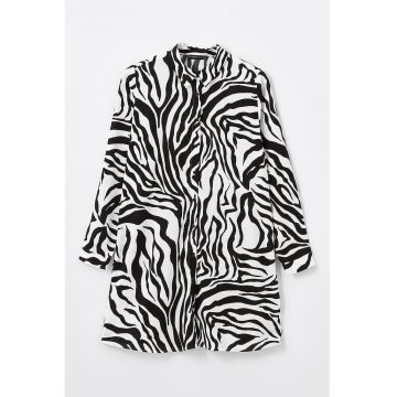 Rochie-camasa cu imprimeu cu zebra