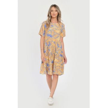 888144404-Rochie Medie Dama V292 - cu Imprimeu Floral