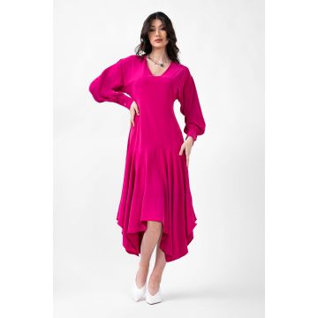 Rochie midi fuchsia