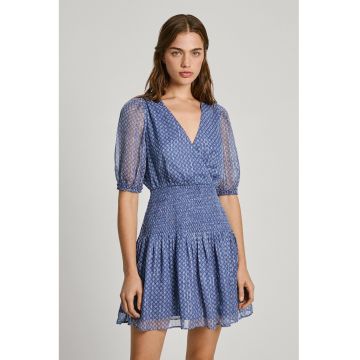 Rochie mini cu decolteu cache-coeur