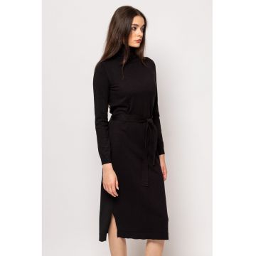 Rochie tricotata fin cu guler inalt Helen