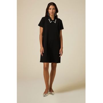 Rochie-tricou cu guler detasabil