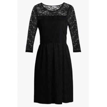 Rochie din dantela cu sclipici negru