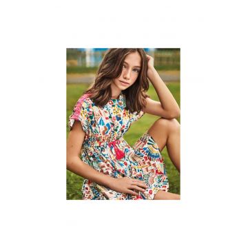 Rochie fete - 302085989 - Bumbac - Multicolor