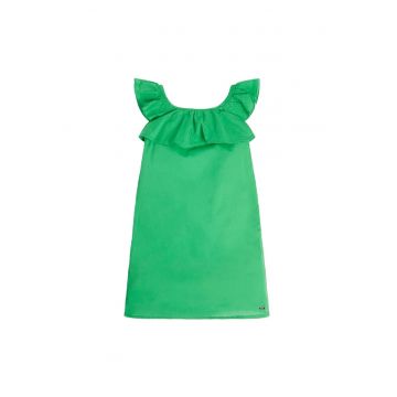 Rochie fete - 302190423 - Bumbac - Verde