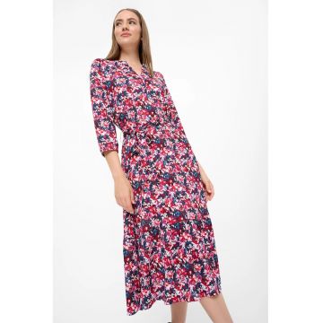 Rochie midi cu decolteu in V