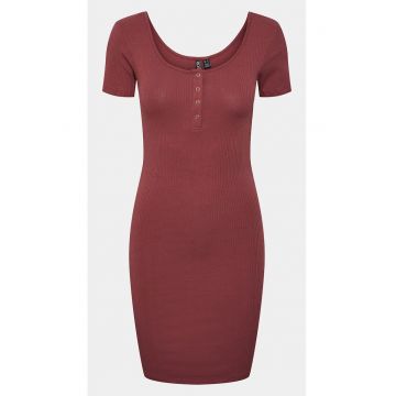 Rochie dama - 303434038 - Rosu - Bumbac