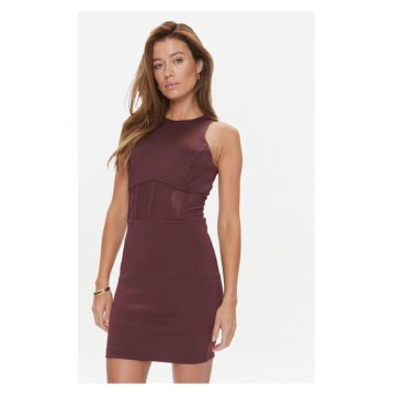 Rochie dama - Visiniu - Poliester -