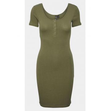 Rochie dama - 303434168 - Verde - Bumbac