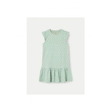 Rochie fete - 14758 - Verde - Bumbac