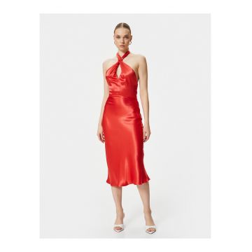 Rochie midi din satin