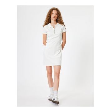 Rochie mini cu guler polo