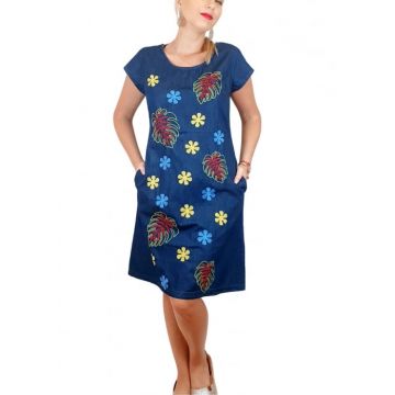 Rochie Traditionala din denim Sanda 39