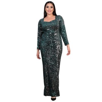 copy of Rochie lunga Party, pentru ocazii, din paiete, model elegant, culoare bordo 2298