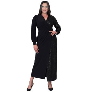 copy of Rochie lunga Party, pentru ocazii, din paiete, model elegant, culoare negru 2306