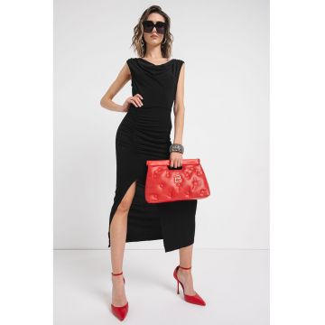 Rochie midi cu slit