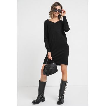 Rochie-pulover cu decolteu in V Happyshine