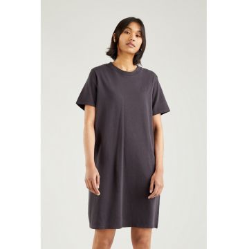 Rochie tip tricou relaxed fit cu broderie logo discreta Elle