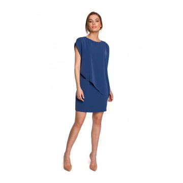 Rochie casual - Poliester - Albastru -