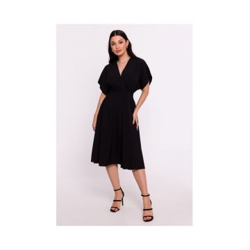 Rochie dama - evazata - Poliester - Negru