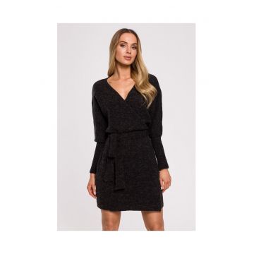 Rochie dama - Poliester/Lana - Negru