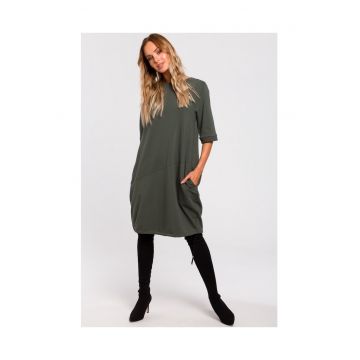 Rochie de dama - Bumbac - Elastan - Verde militar