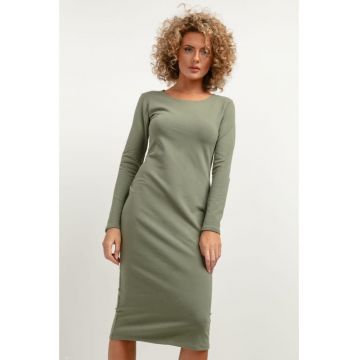 Rochie dreapta uni T377 verde