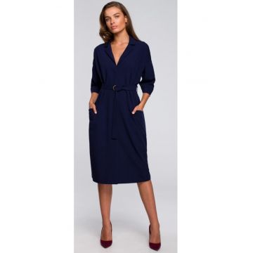 Rochie midi Poliester - Bleumarin