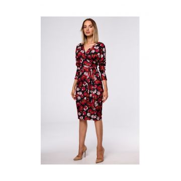 Rochie midi - Poliester - Multicolor